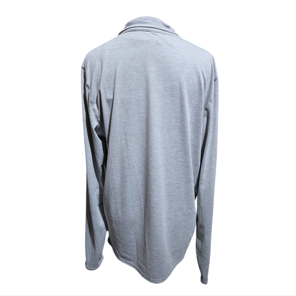Vuori Men's Ease Performance Half Zip 2.0 Light Heather Gray Medium - Picture 9 of 9